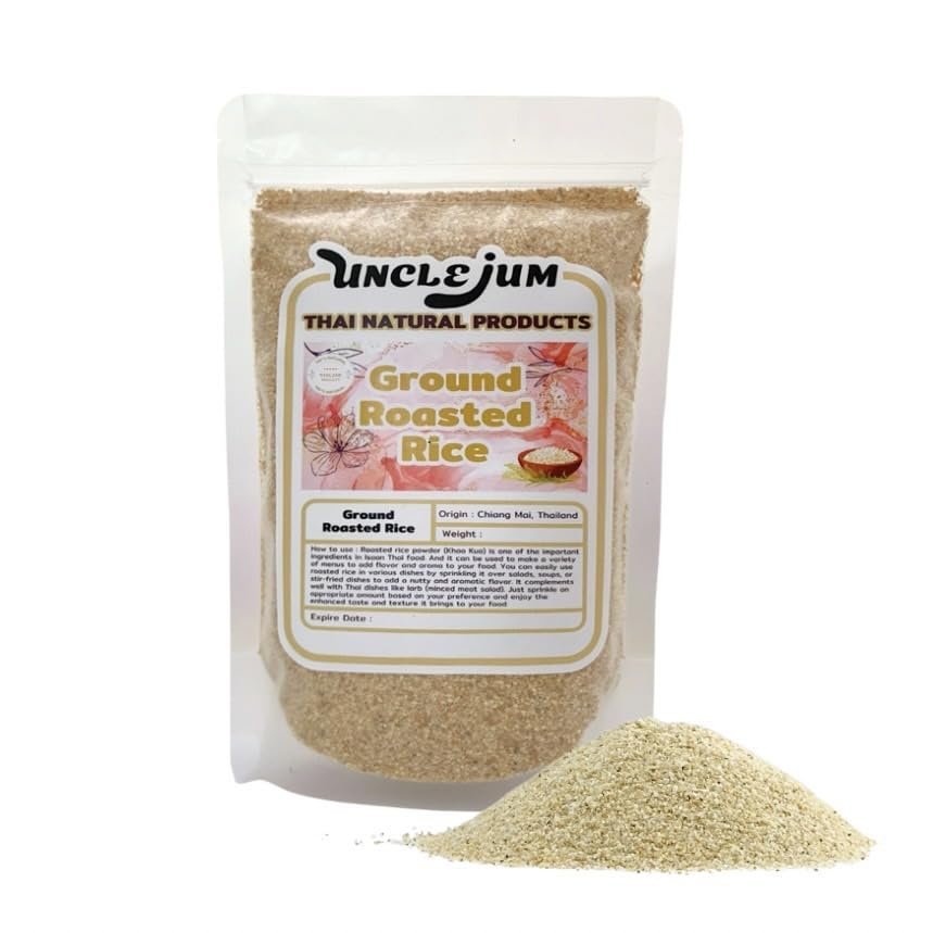 3 oz.Thai Ground Roasted Rice (Khao Khua) Laab Namtok Jaew ingredient Kao Kua from Thailand Spice Seasoning