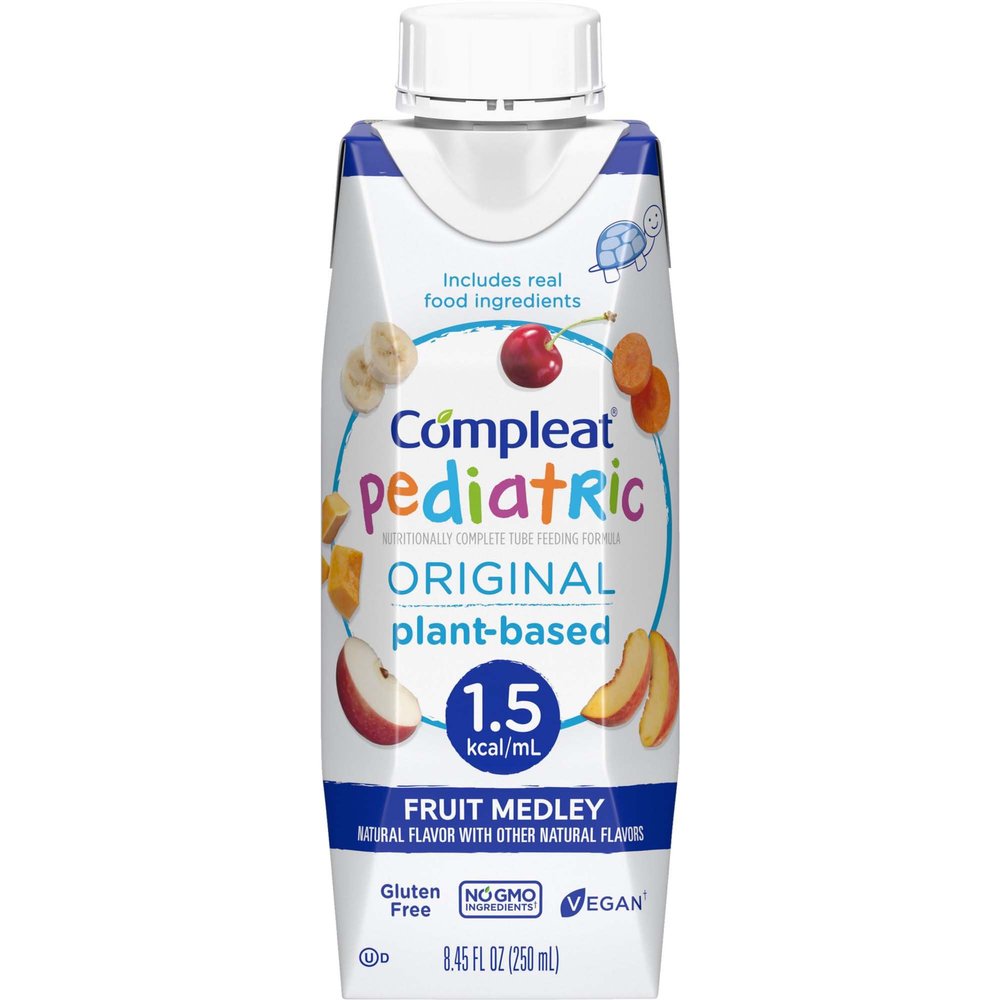 Compleat Original 1.5 Pediatric Tube Feeding Formula Fruit Medley Flavor 250 mL Carton 24 Ct