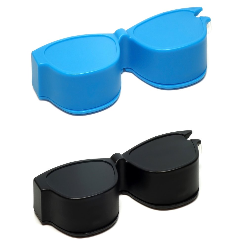 Calabria Kool Klean 2 Pack Eyeglasses Lens Cleaner Kit Blue/Black 15ml Cleaning Spray, White Cleaning Cloth Eyewear Cleaning