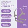 2-Pack Replacement Headgear Strap for N20 Nasal Pillow CPAP Mask, Snugell CPAP Headgear Compatible with AirFit and AirTouch N20 - Premium Nylon Headband - Medium - Grey & Purple - Clips Not Included view 4