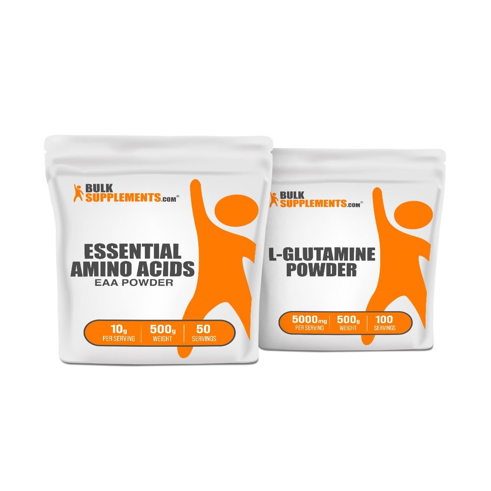 BULKSUPPLEMENTS.COM EAA Powder 500g + L-Glutamine 500g Bundle