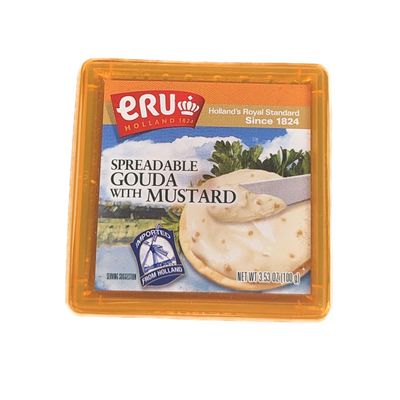ERU Spreadable Gouda with Mustard 3.53 oz (Pack of 12)