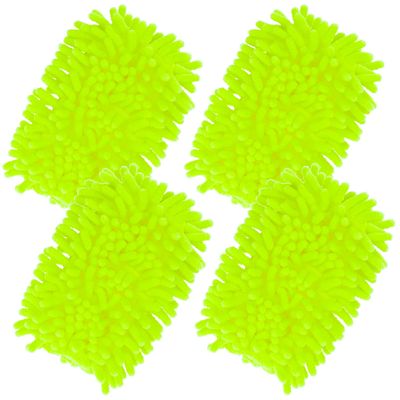 4-Pack Fleece Dusters for Swiffer, 360 Reusable Duster Refills Heavy Duty Pads for Swiffer Hand Duster Dry Duster, Green