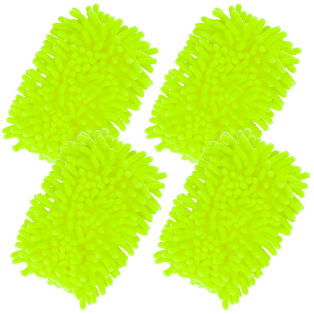 4-Pack Fleece Dusters for Swiffer, 360 Reusable Duster Refills Heavy Duty Pads for Swiffer Hand Duster Dry Duster, Green
