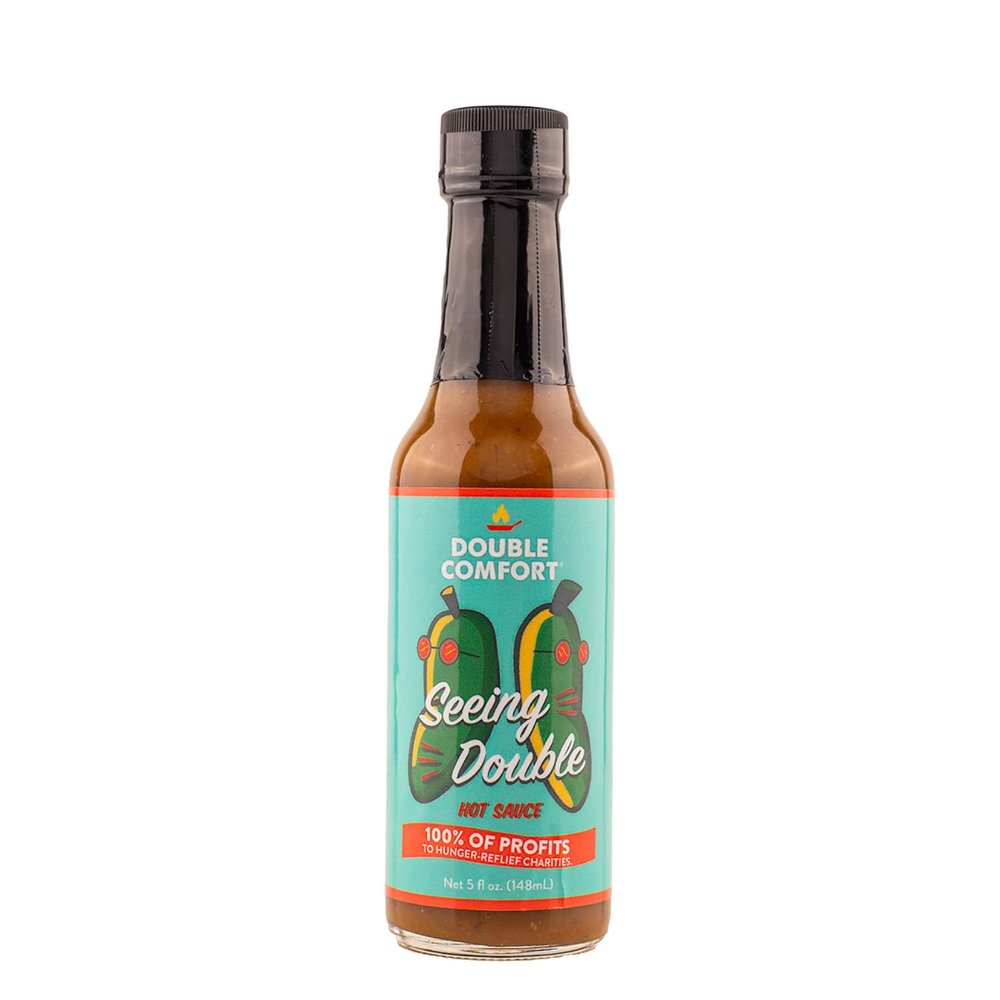 Seeing Double Hot Sauce by Double Comfort Foods, Super-Subtle Hot Sauce With Flavors of Jalapeno, Banana & Chipotle, Made With All Natural Ingredients, 5 fl oz Bottle (1-Pack)