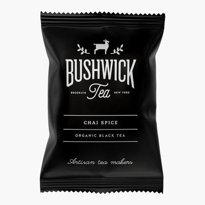 (15 Sachets) Bushwick Tea | Chai | Organic Full Leaf Black Tea Blend from Assam with Fresh Aromatic Single Origin Spices | Rich & and Frangrant | No Added Sugar | Non-GMO (15 Sachets)
