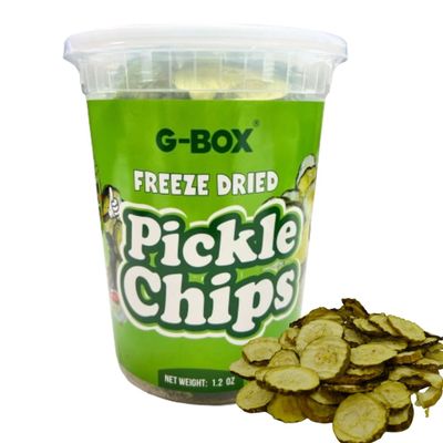 G-BOX Freeze Dried Kosher Pickle Chips, Keto| Low-Calorie Snacks| Original 1.2 OZ | Healthy Snacks for Adults with Dill Pickles Flavor, Perfect Lunchables Option | Made in USA.
