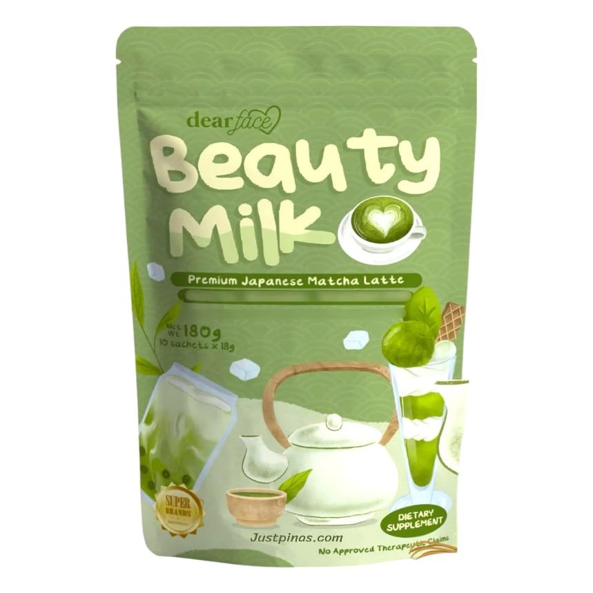 NineLife Basics Dear Face Beauty Milk Premium Japanese Matcha Latte 10 Sachets