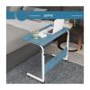 LIPJIA Overbed Table Mobile Overbed Computer Table Mobile Lap Table, Days Overbed Table, Adjustable Height 70-90Cm 4 Casters Table with Wheels Over Bed view 1