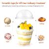 AOZITA 50 Sets, 9 oz Clear Plastic Cups with Dome Lids (No Hole) - Disposable Cups for Ice Cream,Cake,Fruit,Parfait, Dessert, Pudding and Jello Shot view 4