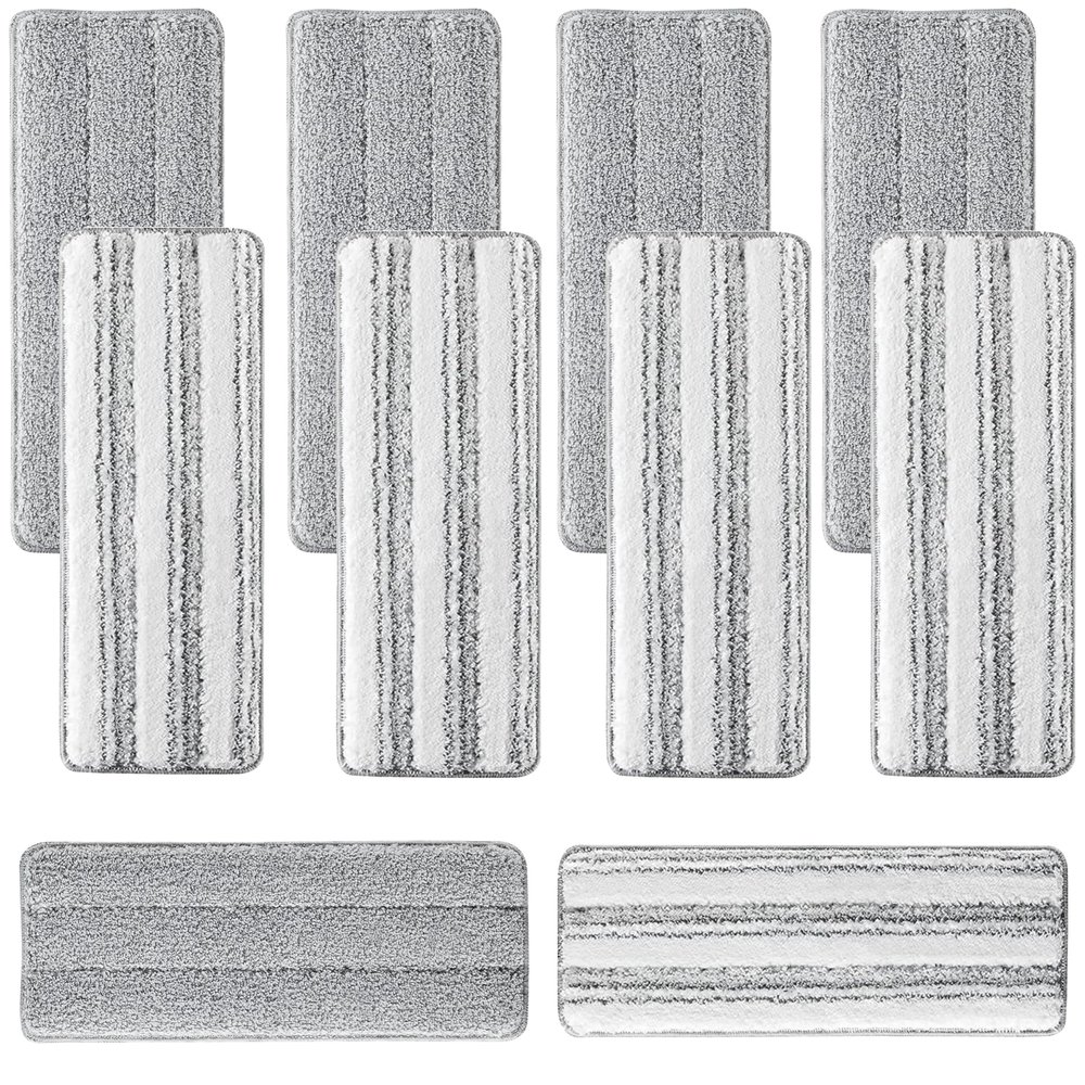 10Pcs Joymoop Mop Replacement Pads, 13 * 4.9'' Universal Mop Pads Mop Head Refills Washable Wet Mop, Compatible with Most 11-13 Size Mops
