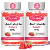 Zetelixia 2 Pack L-Methylfolate 15mg & Methyl B12 Gummies, Folate Supplement for Brain Health, Mood & Immunity, DNA Synthesis & Repair, Sugar Free, Vegan, Raspberry Flavor, 120 Count view 1