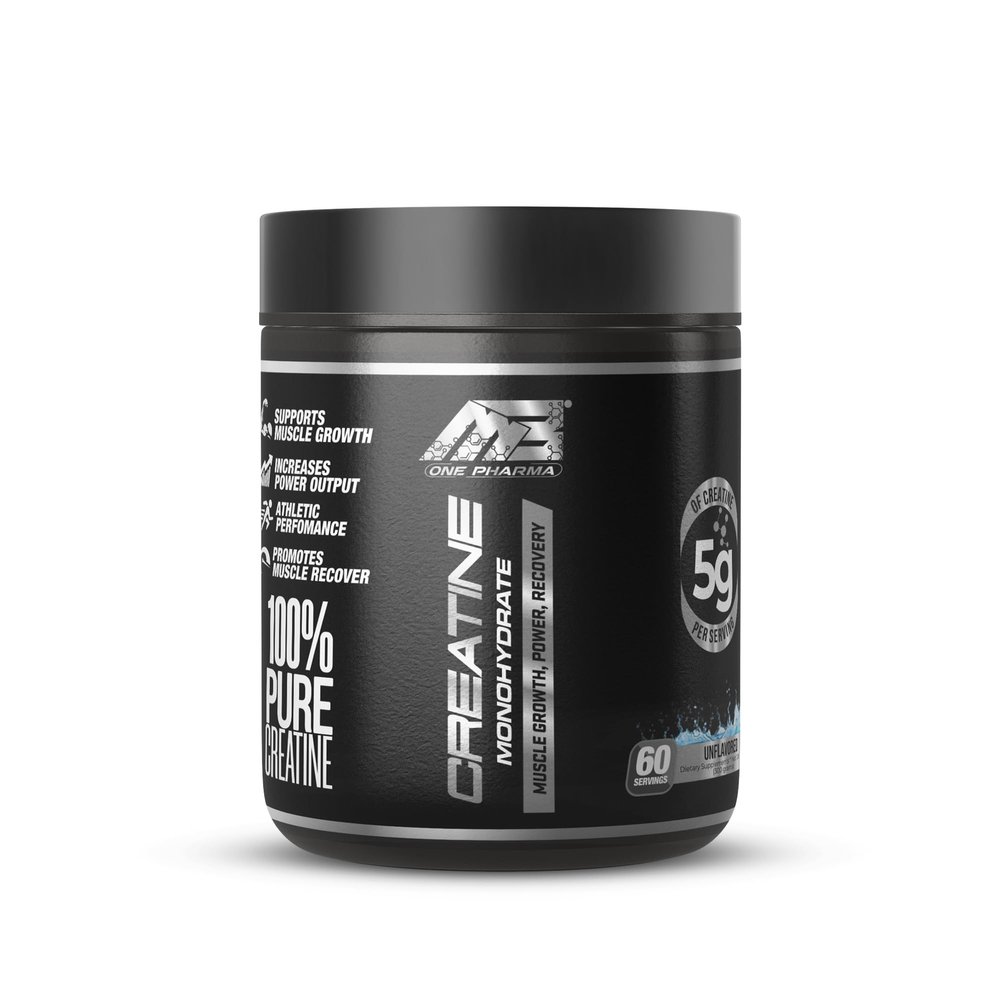 MB One Creatine Monohydrate - NSF Certified Micronized Powder- 100% Pure, Unflavored, Sugar & Gluten Free Muscle Growth & Recovery - 60 Servings 5g per Scoop- Vegan