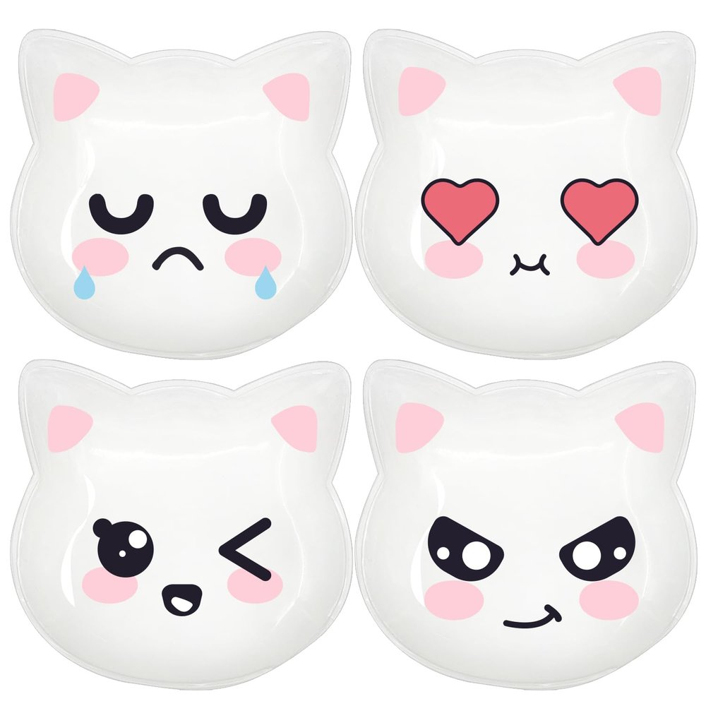 (4 Pcs) Reusable Gel Ice Pack, Boo Boo Ice Pack, Cute Ice Pack for Injuries, Breastfeeding, Wisdom Teeth, Pain Relief, Fever, Headaches