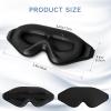 FlyCoco 99% Fully Block Out Light Eye Sleep Mask, 3D Deep Contoured Eyes Cover Zero Pressure, Long Lash Extension Eyes Mask with Adjustable Straps for Sleeping Travel Home Nap Rest Women Men (Black) view 2