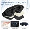 FlyCoco 99% Fully Block Out Light Eye Sleep Mask, 3D Deep Contoured Eyes Cover Zero Pressure, Long Lash Extension Eyes Mask with Adjustable Straps for Sleeping Travel Home Nap Rest Women Men (Black) view 3