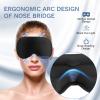 FlyCoco 99% Fully Block Out Light Eye Sleep Mask, 3D Deep Contoured Eyes Cover Zero Pressure, Long Lash Extension Eyes Mask with Adjustable Straps for Sleeping Travel Home Nap Rest Women Men (Black) view 4