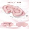 FlyCoco 99% Fully Block Out Light Eye Sleep Mask, 3D Deep Contoured Eyes Cover Zero Pressure, Long Lash Extension Eyes Mask with Adjustable Straps for Sleeping Travel Home Nap Rest Women Men (Pink) view 2