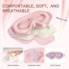 FlyCoco 99% Fully Block Out Light Eye Sleep Mask, 3D Deep Contoured Eyes Cover Zero Pressure, Long Lash Extension Eyes Mask with Adjustable Straps for Sleeping Travel Home Nap Rest Women Men (Pink) view 3