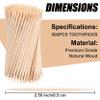 500 Count Toothpicks - Wooden Toothpicks Premium Tooth Picks for Appetizer,Olive,Barbecue,Fruit,Cocktail,Teeth Cleaning,Party view 2