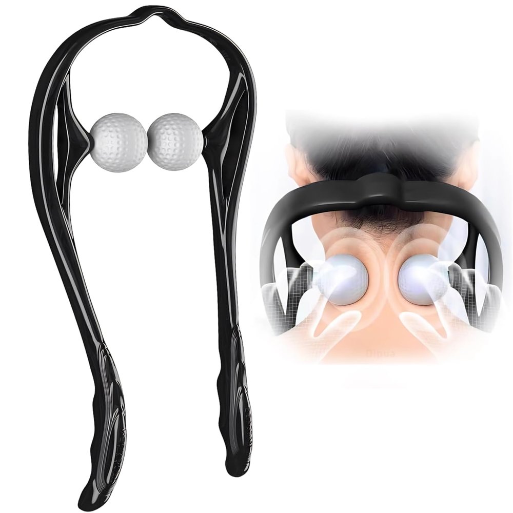 Dipua Neck Massager for Pain Relief Deep Tissue Self Trigger Point Shiatsu Shoulder & Back Massager for Neck, Shoulders, Legs, Home/Office Use