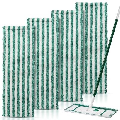 4 Pack Microfiber Mop Heads for Libman Microfiber Floor Mop, Mop Pads Refills for Libman Mop Head Replacement, Reusable & Washable Pads for Multi-Surface Floors, Wet & Dry Cleaning Pad