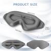 FlyCoco 99% Fully Block Out Light Eye Sleep Mask, 3D Deep Contoured Eyes Cover Zero Pressure, Long Lash Extension Eyes Mask with Adjustable Straps for Sleeping Travel Home Nap Rest Women Men (Grey) view 2