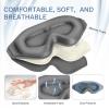 FlyCoco 99% Fully Block Out Light Eye Sleep Mask, 3D Deep Contoured Eyes Cover Zero Pressure, Long Lash Extension Eyes Mask with Adjustable Straps for Sleeping Travel Home Nap Rest Women Men (Grey) view 3