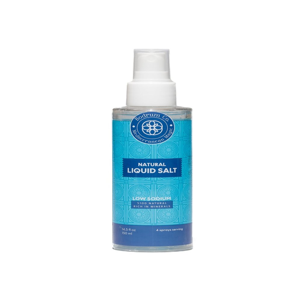 14.05 Oz Bodrum Co. Natural Liquid Spring Salt - Pure & Unrefined, Low Sodium, 84 Essential Minerals, Kosher Certified, 100% Clean - Ideal for Cooking & Baking