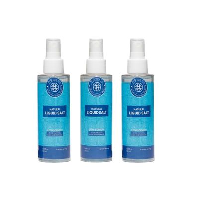 15.21 Oz Bodrum Co. Natural Liquid Spring Salt - Pure & Unrefined, Low Sodium, 84 Essential Minerals, Kosher Certified, 100% Clean - Ideal for Cooking & Baking Set Of 3