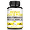 Satoomi Reishi Supplement Complex 5000Mg - 10in1 Combined with Lions Mane, Cordyceps Sinensis, Chaga Mushroom & Others - 90 Capsules for 3 Months view 1