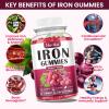 (2 Pack) Iron Gummies Supplement for Women & Men, Iron Supplements for Anemia with Vitamin C, B12, Folate-Blood Builder & Energy Support for Iron Deficiency - Grape Flavor, Vegan, 120 Gummies view 3