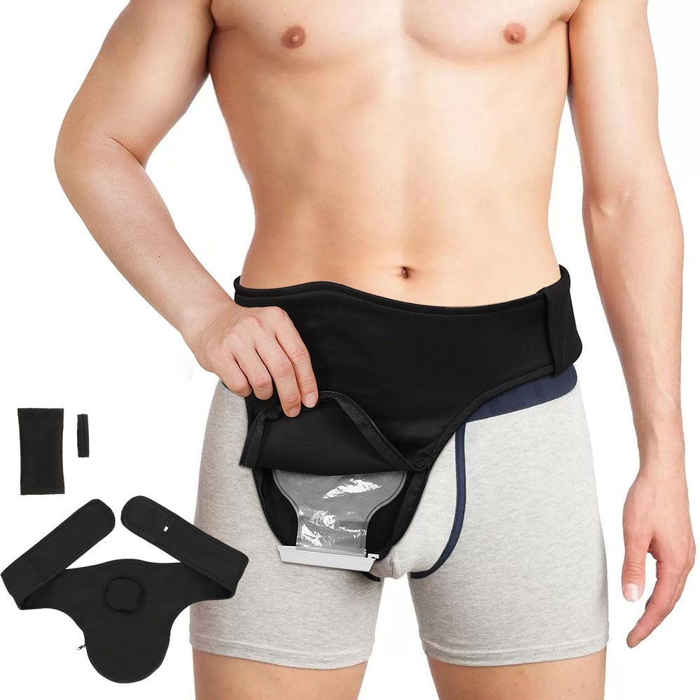 Fanwer Ostomy Belt Black Men & Women - Stealth Colostomy Belt for Ostomy Bag, Ostomy Wrap Abdomen, Ostomy Support Belt, Colostomy Bag Covers for Sport & Daily Life
