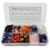 10 Kinds Gemstones and Crystals Set Tumbled Chips Crystals for Jewelry Making,Candle Making,Crushed Stones Rocks and Minerals Science Kit,Black Tourmaline,Rhodonite view 1