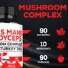 Satoomi 10in1 Cordyceps Mushroom Supplement - Blended with Lions Mane, Turkey Tail Mushroom, Reishi Mushroom & Others - 90 Capsules for 90 Serving Supply view 3