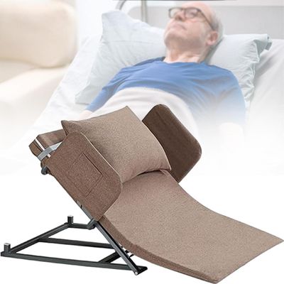 Electric Lifting Bed Backrest, Portable Medical Pillow Lifter, Adjustable Mattress Sit-Up Back Stand Assist Aid,Brown