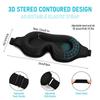 FlyCoco Blackout Eye Mask for Sleeping, 3D Contoured Cup No Pressure Sleep Mask with Adjustable Strap, Ultra-Thin Sides Breathable Lightweight Soft Eye Cover for Men Women Home Travel Airplane Party view 2