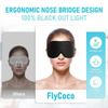 FlyCoco Blackout Eye Mask for Sleeping, 3D Contoured Cup No Pressure Sleep Mask with Adjustable Strap, Ultra-Thin Sides Breathable Lightweight Soft Eye Cover for Men Women Home Travel Airplane Party view 3