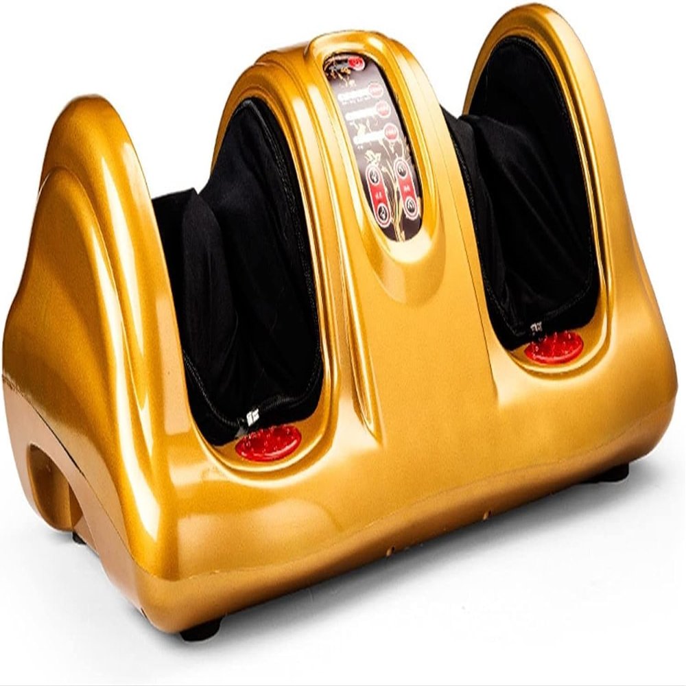 XIUKANGNB Foot Massager with Heat, Foot Massager Machine with Heat, Gifts for Men and Women, Shiatsu Foot and Calf Massager, Deep Kneading and Rolling Calf and Leg Massage(Color:Gold)