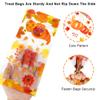Yicelerate 100 Pack Thanksgiving Treat Bags, Fall Treat Bags, Thanksgiving Candy Bag Plastic Cellophane Goodie Autumn Pumpkin Maple Leaves Cookie Gift Bag with Twist Party Favors Supplies view 3