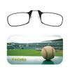 Always With You ThinOptics Readers - Armless On-Nose Reading Glasses - Slim Printed Case Attaches to Phone or Fits in Wallet - Baseball Field 2.5x view 1