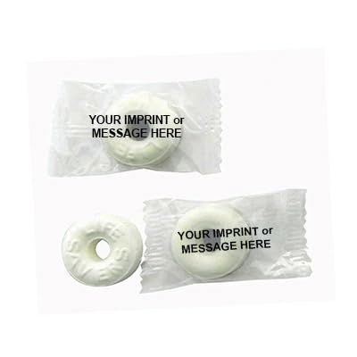 250-Qty Pep-O Mints in Direct Custom Printed Clear Wrappers - Bulk Promotional Candy Giveaways