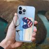 Always With You ThinOptics Readers - Armless On-Nose Reading Glasses - Slim Printed Case Attaches to Phone or Fits in Wallet - American Beach 1.0x view 3