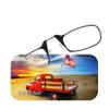 Always With You ThinOptics Readers - Armless On-Nose Reading Glasses - Slim Printed Case Attaches to Phone or Fits in Wallet - American Truck 2.0x view 2