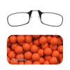 Always With You ThinOptics Readers - Armless On-Nose Reading Glasses - Slim Printed Case Attaches to Phone or Fits in Wallet - Basketballs 2.0x