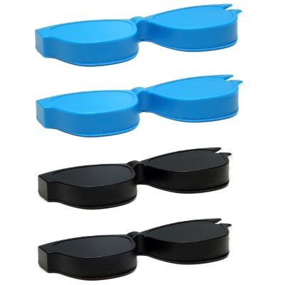 Calabria Kool Klean 4 Pack Eyeglasses Lens Cleaner Kit Blue/Black 15ml Cleaning Spray, White Cleaning Cloth Eyewear Cleaning