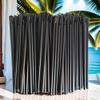 200 Pcs Snow Cone Spoon Straws Flexible Disposable Drinking Straws Drink Stir Sticks Summer Straws For Slushie Milkshakes Shaved Ice Black view 3