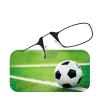 Always With You ThinOptics Readers - Armless On-Nose Reading Glasses - Slim Printed Case Attaches to Phone or Fits in Wallet - Soccer 2.0x view 2