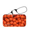 Always With You ThinOptics Readers - Armless On-Nose Reading Glasses - Slim Printed Case Attaches to Phone or Fits in Wallet - Basketballs 1.0x view 2