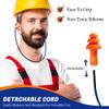 10 Pairs Corded Reusable Ear Plugs and 10 Pairs of Foam Ear Plugs - Both Individually Wrapped view 2
